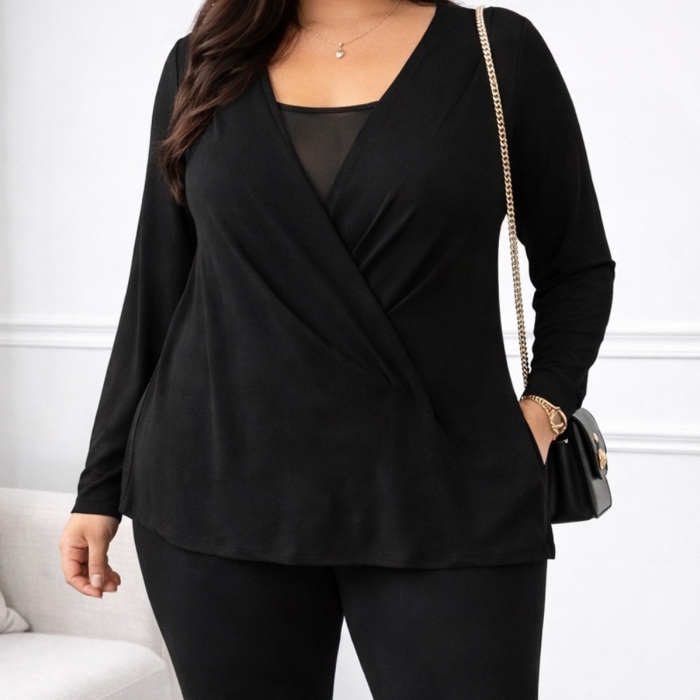 Emma G Vintage Blouse Party Career Workwear Metallic Specks Holiday Office